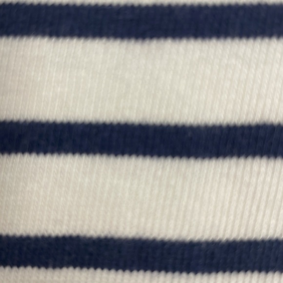 Gap Navy/White Striped Top Boatneck Buttons on Shoulder 3/4 Sleeves Cotton Sz XL - Picture 14 of 14